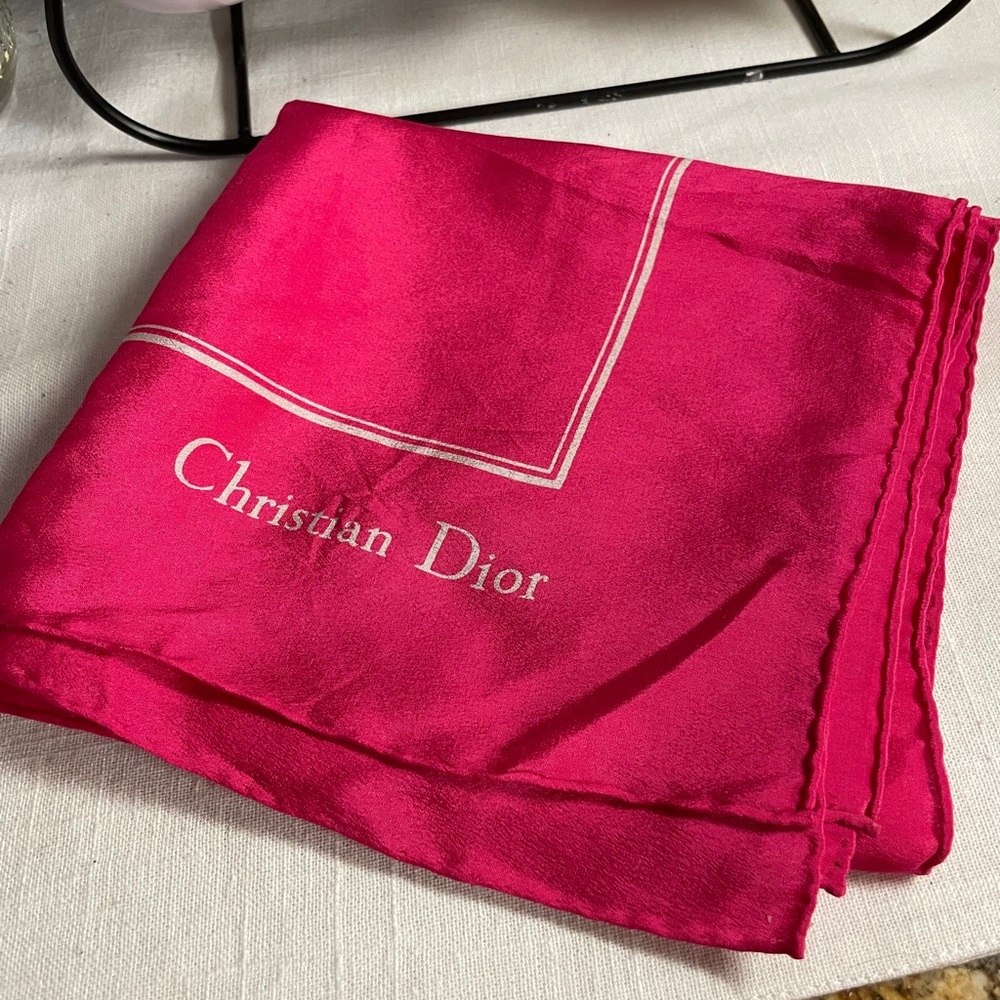 Christian Dior silk scarf with COA